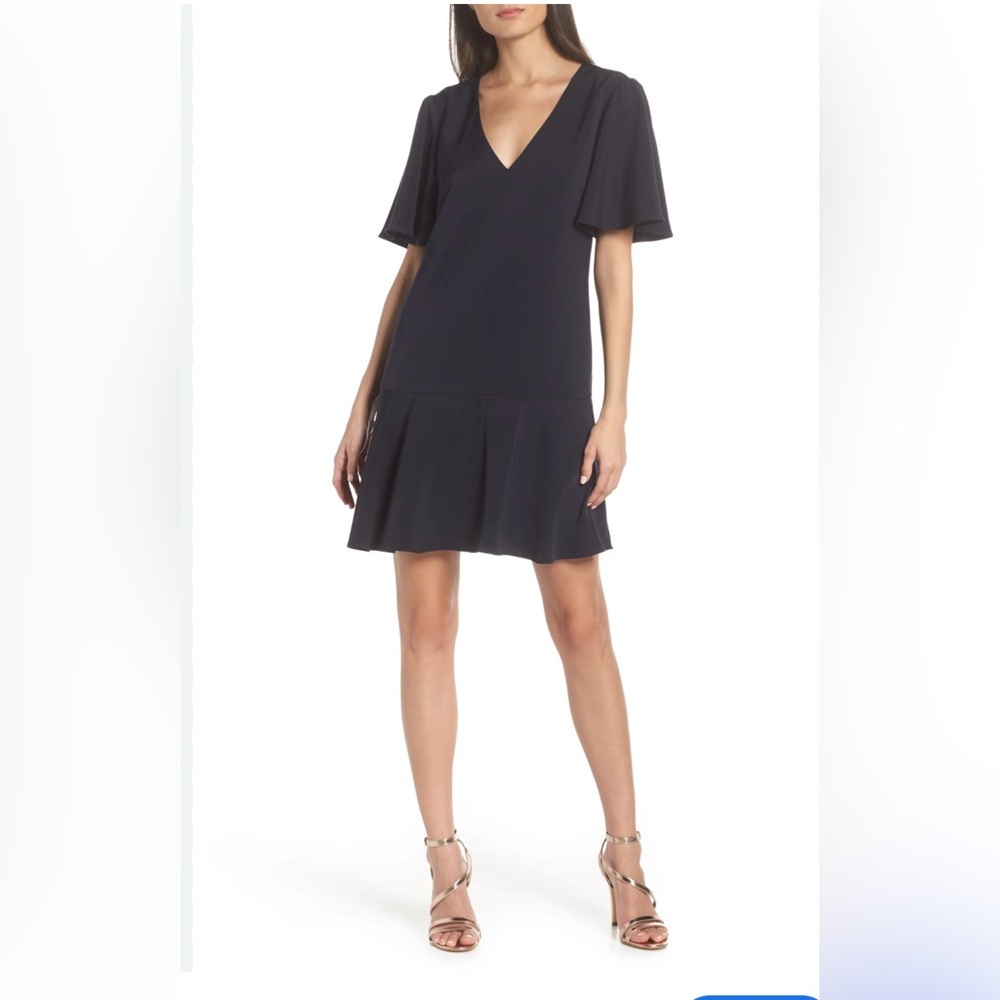 Charles Henry Blue Mini Dress